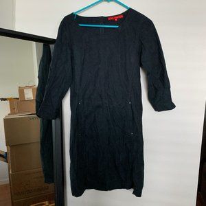 Ryan Roberts Faux-Suede Shift Dress